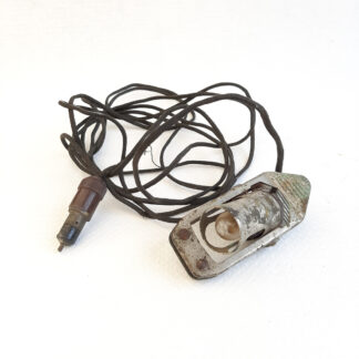 (S1) Antica lampada portatile per auto d'epoca completa di pinza-morsetto 